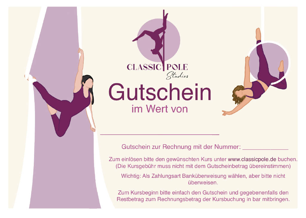 Gutschein Aerial Fitness - 10€